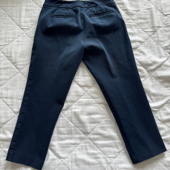Navy Blue Ann Taylor Factory Capri Length Pants, Women's Size Curvy 0 Petite - Picture 2 of 3